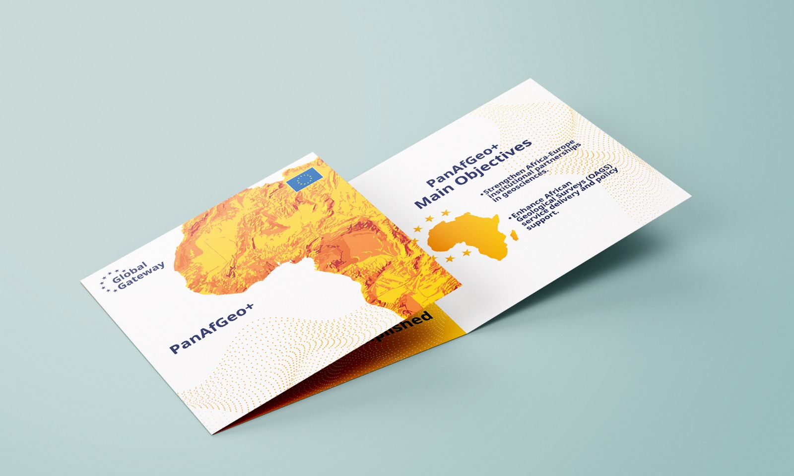 PanAfGeo+ brochure with the identity