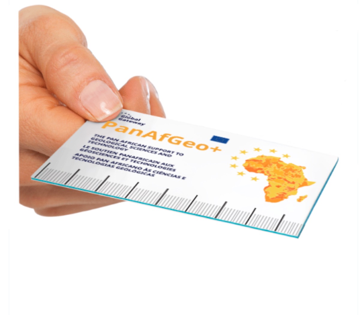 Card with a field scale